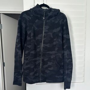 Lululemon Black Camo Scuba full zip